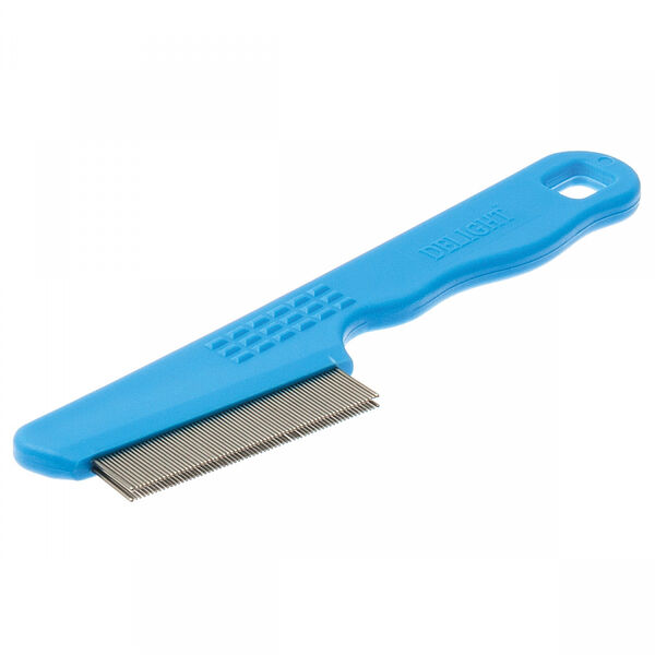Расческа для кошек и собак DeLIGHT противоблошиная 2-х рядная 65 зубьев