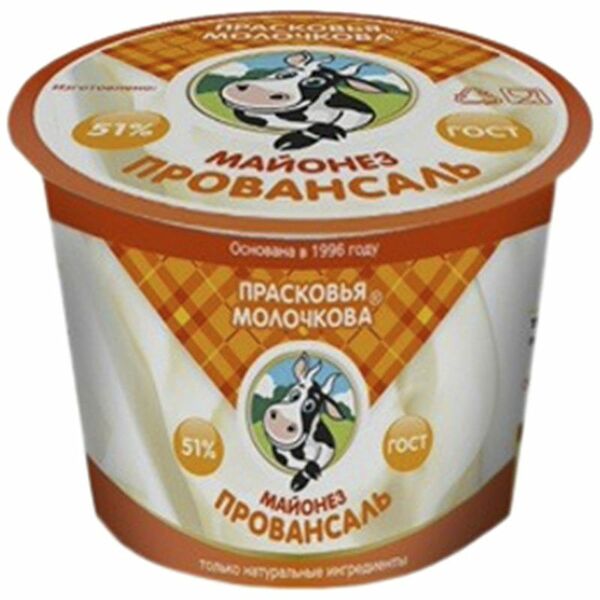 Майонез Прасковья Молочкова Провансаль 51%, 200г