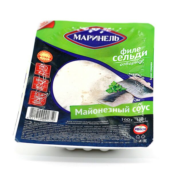 Пресервы Филе сельди кусочки в майонезном соусе 110/160г термоформуемая упаковка Иваси