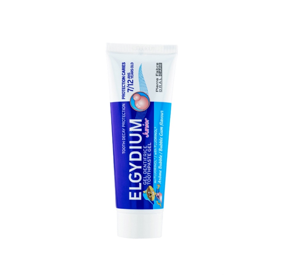 

Зубная паста-гель Elgydium Защита от кариеса Junior Bubble Gum для взрослых и детей от 7 лет 50 мл