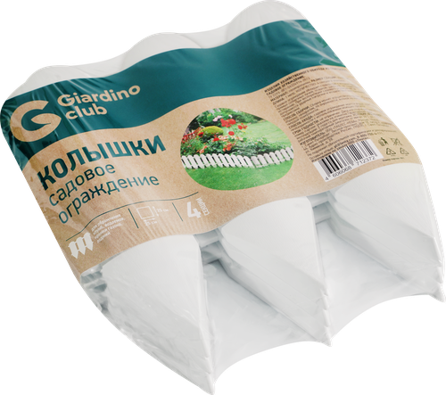 

Ограждение садовое Giardino Club Колышки 25 х 100 см, белое