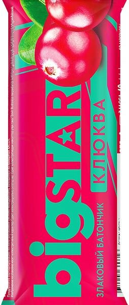Батончик злаковый Big Star Клюква