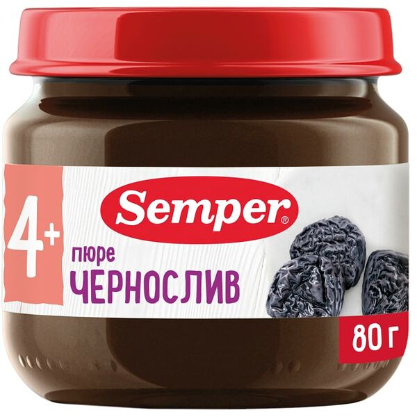Пюре Semper Чернослив с 4 месяцев 80г