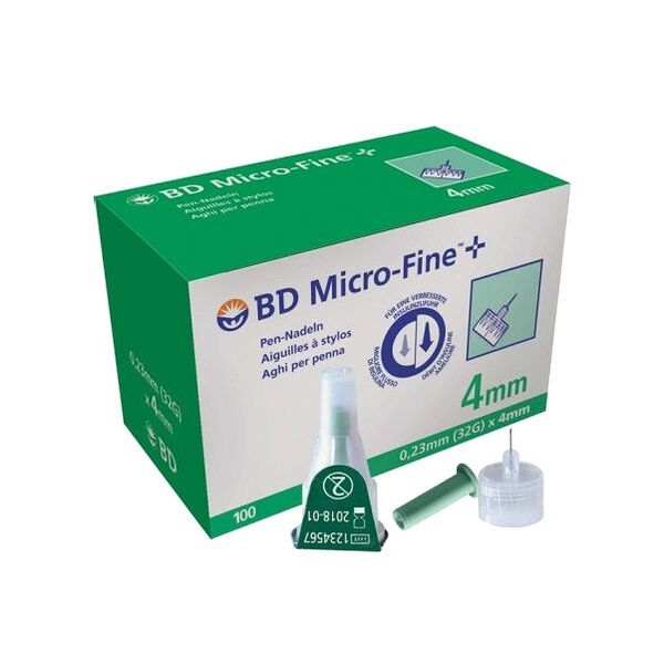 Иглы для шприц-ручки BD Micro-Fine Plus 100 шт 0.23 х 4 мм 32g одноразовые
