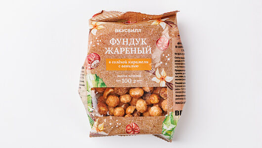 Фундук ВкусВилл жареный в соленой карамели с ванилью