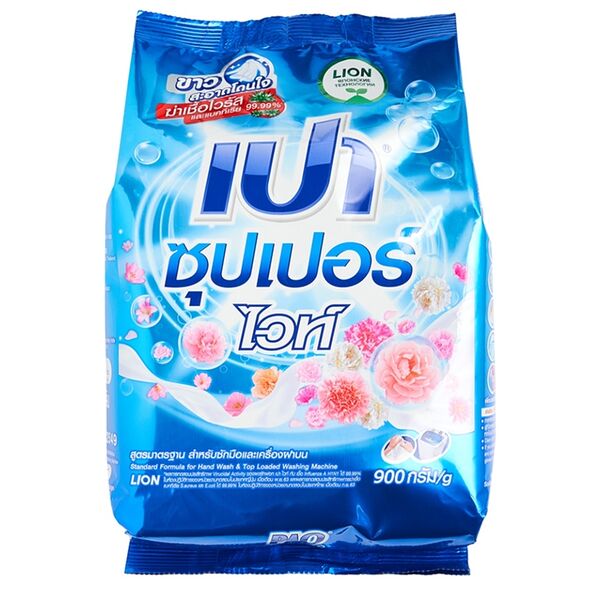 Порошок Lion Super White антибактериальный для стирки белого и светлого белья 900г, Таиланд