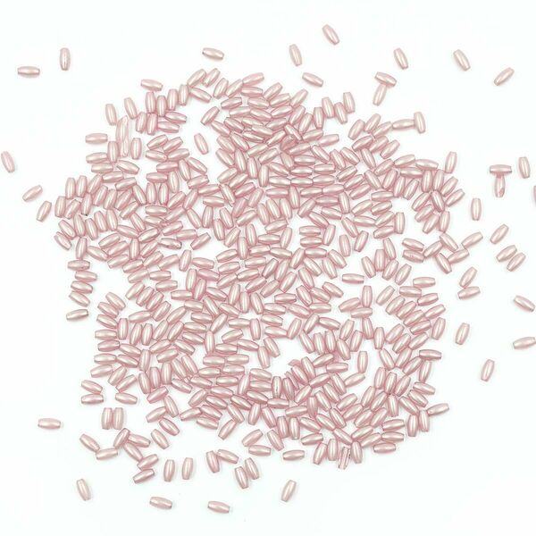 4AR293/294 Бусины жемчуг, пластик 3*6мм, 15гр/упак, Astra&Craft(J555 светло-розовый)