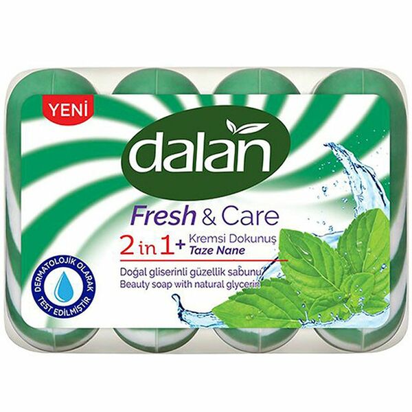 Мыло туалетное Dalan Fresh&Care Свежая Мята, 4 шт, 90 г