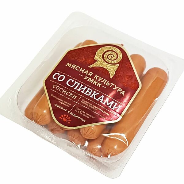 Сосиски УМКК Со Сливками вареные 400г