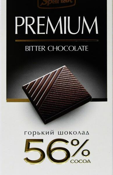 Шоколад Спартак горький 56%, 95г