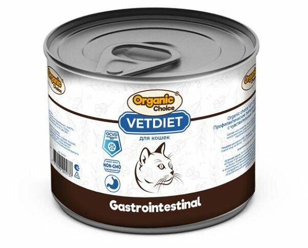 Корм для кошек Organic Сhoice VET Gastrointestinal профилактическое питание для взрослых с чувствительным пищеварением