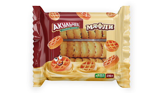 Вафли Акульчев Мяфли 310г