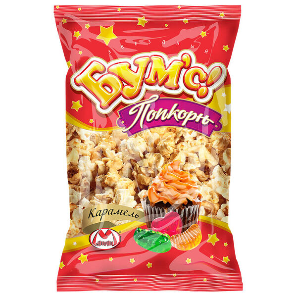 Кукуруза воздушная звездный бумс 80 г со вкусом карамели