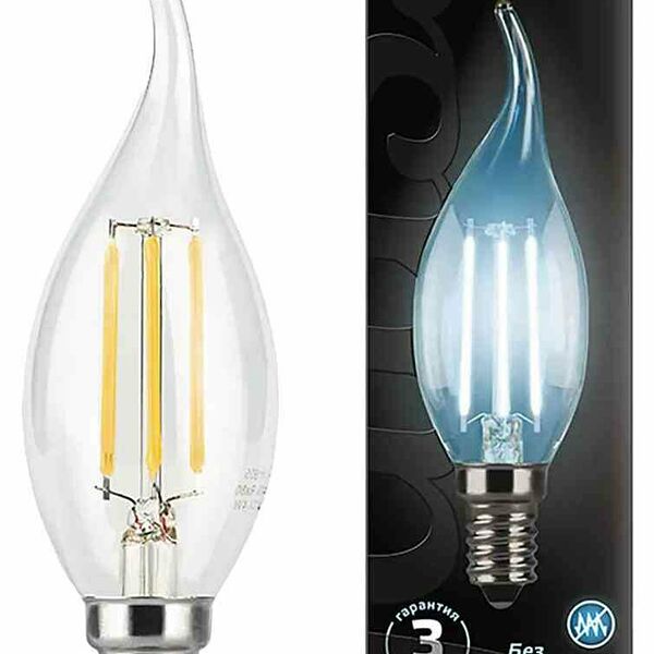 Лампа LED Gauss 104801209 Filament Свеча на ветру 4100К Е14, 9 Вт