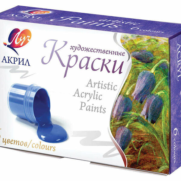 Краски акриловые художественные ТМ Луч, 6 цветов