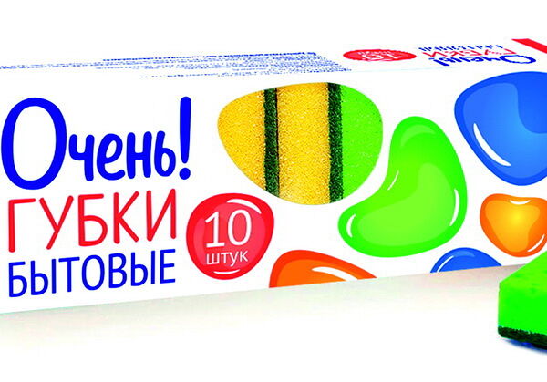 Губки бытовые 10 шт ТМ 