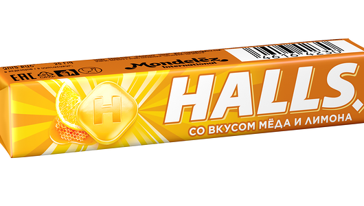 Карамель леденцовая HALLS со вкусом меда и лимона, 25г