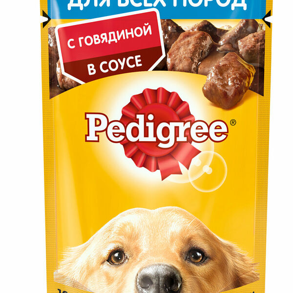 Корм влажный Pedigree для собак всех пород с говядиной в соусе