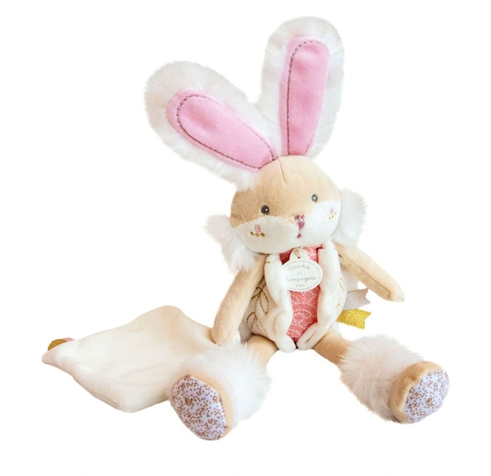 

Игрушка мягкая «Заяц с розовыми ушами» в подарочной коробке, Doudou et Compagnie, 31 см, Франция