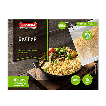 Булгур Ярмарка в варочных пакетиках, 4 шт