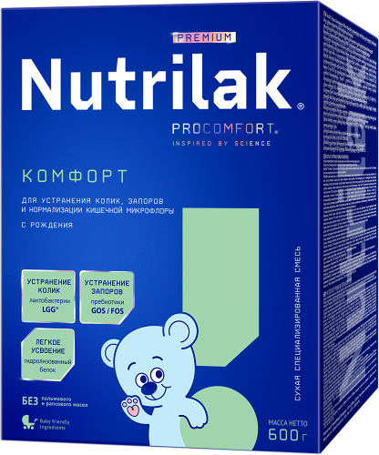 Смесь Nutrilak Premium Комфорт с рождения 600 г