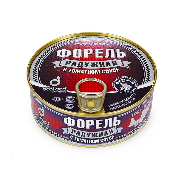 Форель радужная Ecofood Armenia в томатном соусе, 240 г