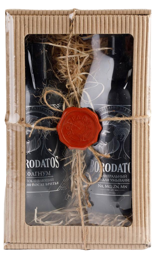 

Подарочный набор Borodatos Гель для умывания минеральный 190 мл, Лосьон после бритья сфагнум 200 мл