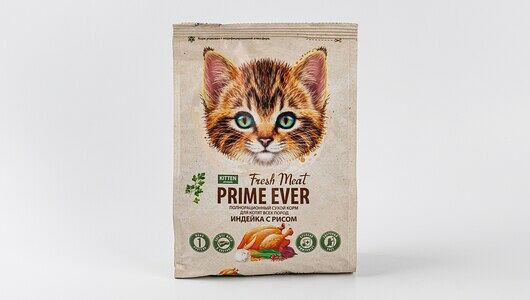 Корм сухой для котят всех пород Индейка с рисом PRIME EVER Fresh Meat