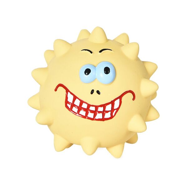 Игрушка для собак FOXIE Funny monster 7x7см латекс желтый