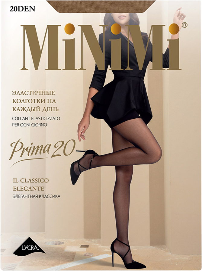 

Колготки женские Minimi Prima с шортиками 20 den caramello 3 размер