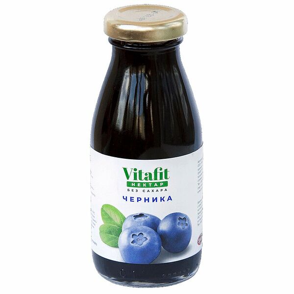 Нектар ВитаФит 200 мл без сахара черника