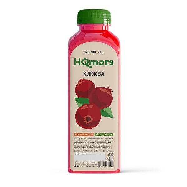 Сок HQmors Клюква 0.7л ПЭТ Россия