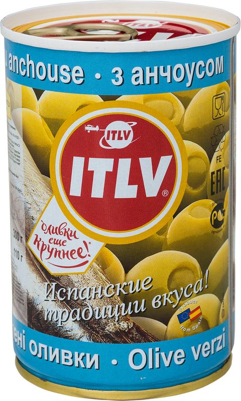 

Оливки с анчоусом ITLV 300 г
