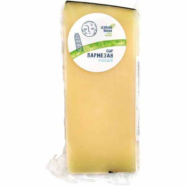 Сыр полутвёрдый Пармезан молодой 40% Зелёная Линия,