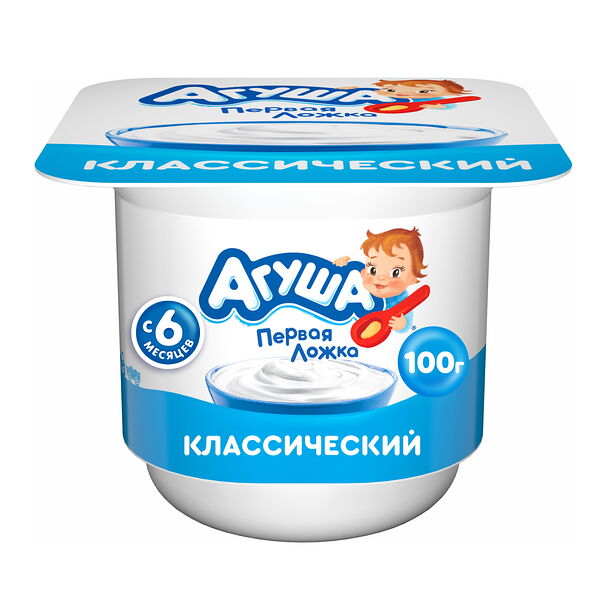 Творог детский мягкий Агуша Первая ложка Классический 4.5% с 6 месяцев 100 г