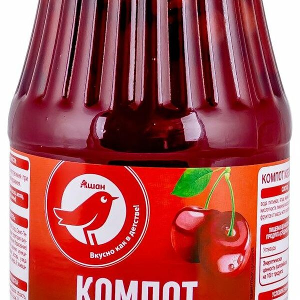 Компот Ашан Красная птица из вишни