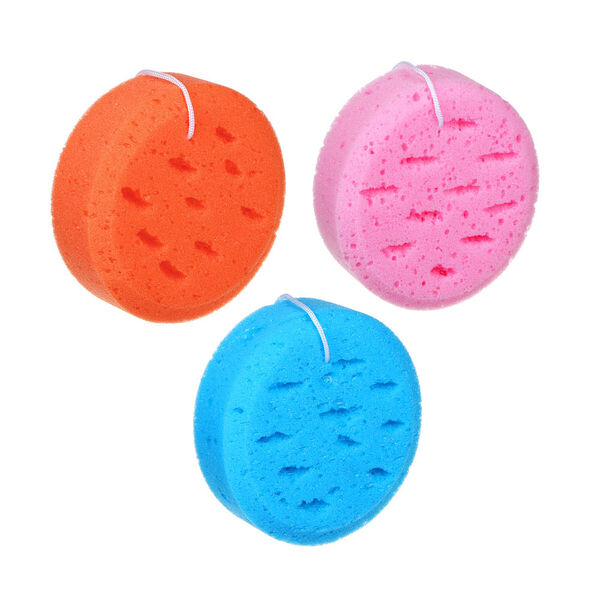 Мочалка-спонж 13,5х5см 3 цвета в ассортименте, 1 шт
