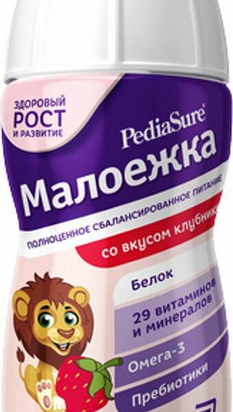 Смесь PediaSure Малоежка со вкусом клубники с 1 года 200мл