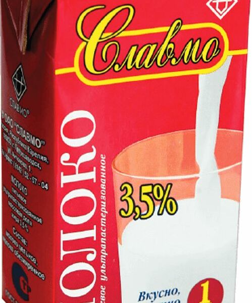 Молоко Славмо ультрапастеризованное, 3.5%