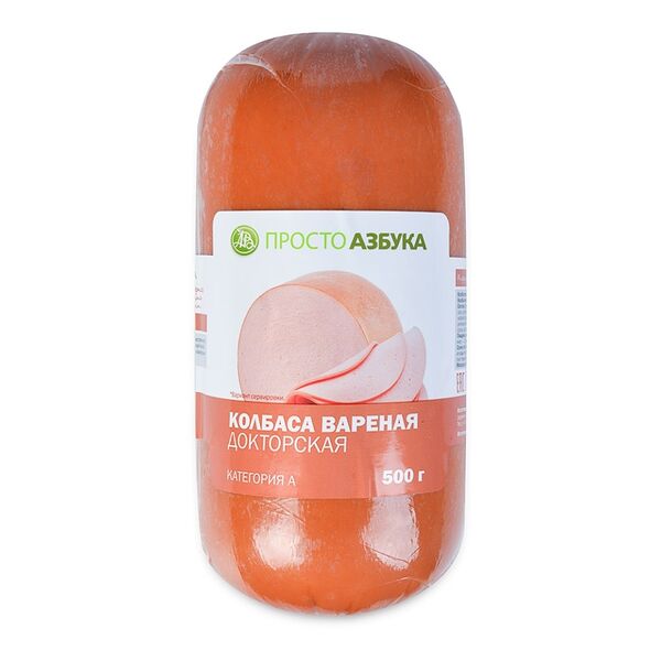 Колбаса вареная «Докторская», «Просто Азбука»