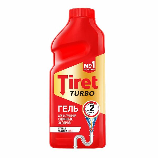Гель Tiret Turbo для устранения засоров, 500мл