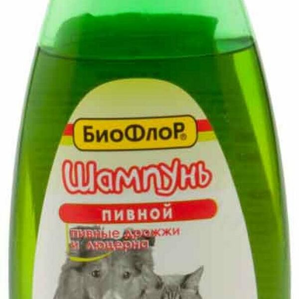 Шампунь для собак и кошек Пивной от блох и клещей ТМ БиоФлор