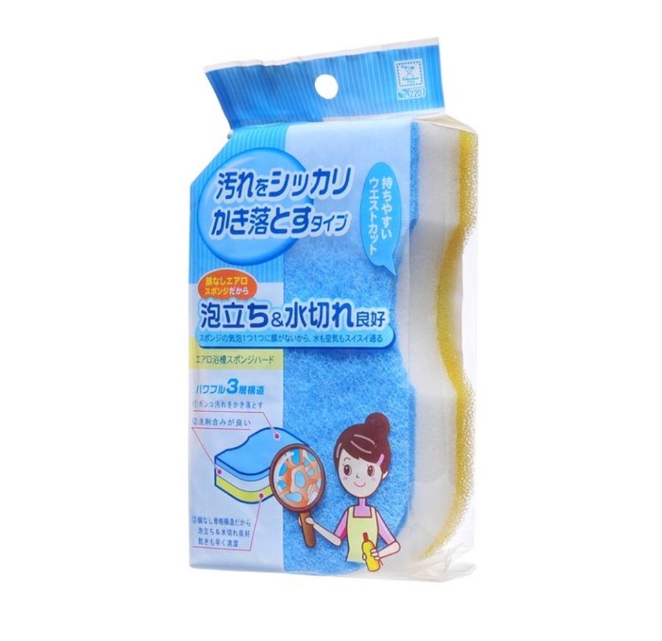 

Губка Aero Sponge Kokubo для уборки ванной комнаты жёсткая, 1 шт