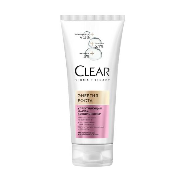 Маска-кондиционер для волос Clear Derma Therapy Энергия роста уплотняющая 200мл
