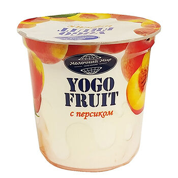 Йогурт Молочный Мир Yogo fruit Персик двухслойный 2,5% 150г, Беларусь