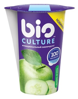 Биопродукт кисломолочный Bio Culture Яблоко-огурец 1,3%, 100 г