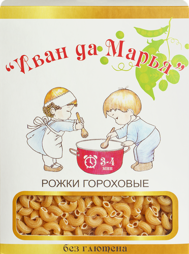 

Макароны гороховые Иван да Марья Рожки, 400 г