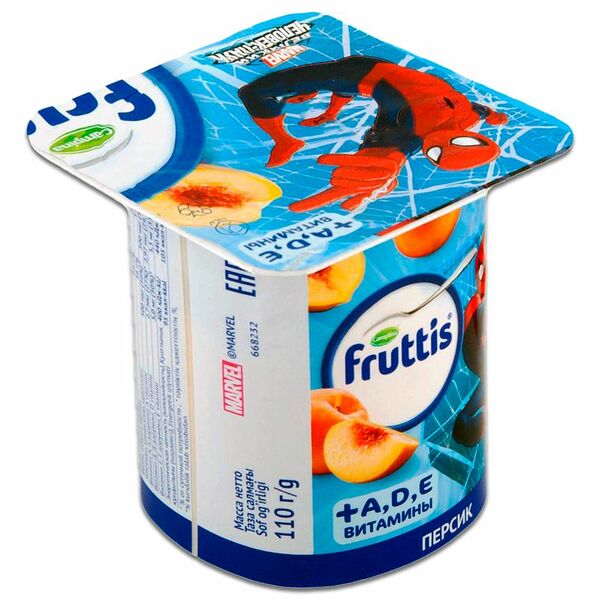 Продукт йогуртный Fruttis Kids персик, 1 шт.