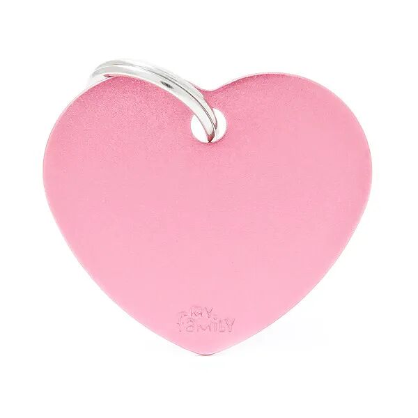 Адресник для кошек и собак маленький Сердце Basic, розовый