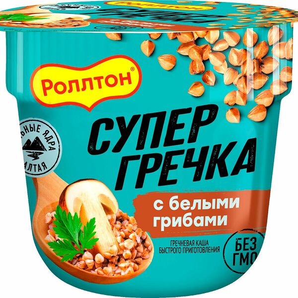 Каша гречневая Роллтон с белыми грибами